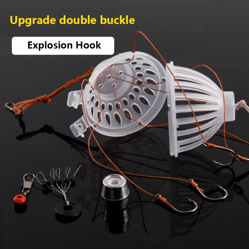 

1Pcs Explosion Hook Outdoor Fishing Hooks Set Baits Cage Tools Basket Feeder Holder Fishhook Tackle Carp Accessories