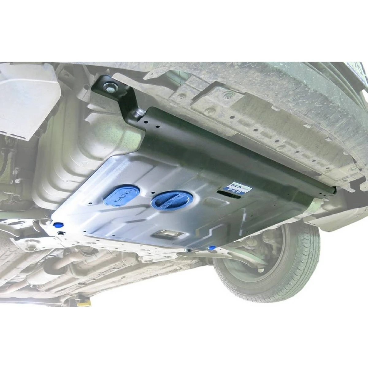 Защита картера и КПП Rival 333.2343.1 (для Hyundai Solaris V - 1.4 1.6 2011-2016/Kia Rio все 2011-2017 алюминий 4 мм