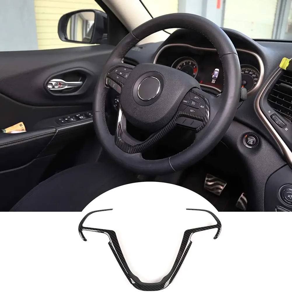 

Car Steering Wheel Trim Cover Interior Decoration Kit Compatible For Grand Cherokee 2014-2019