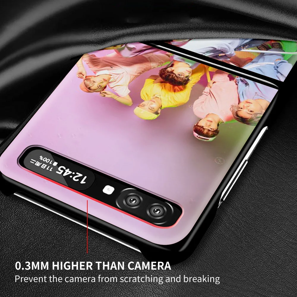 hot kpop bts boys hard pc phone case for samsung galaxy z flip black cover for galaxy z flip 3 5g foldable shockproof case coque free global shipping