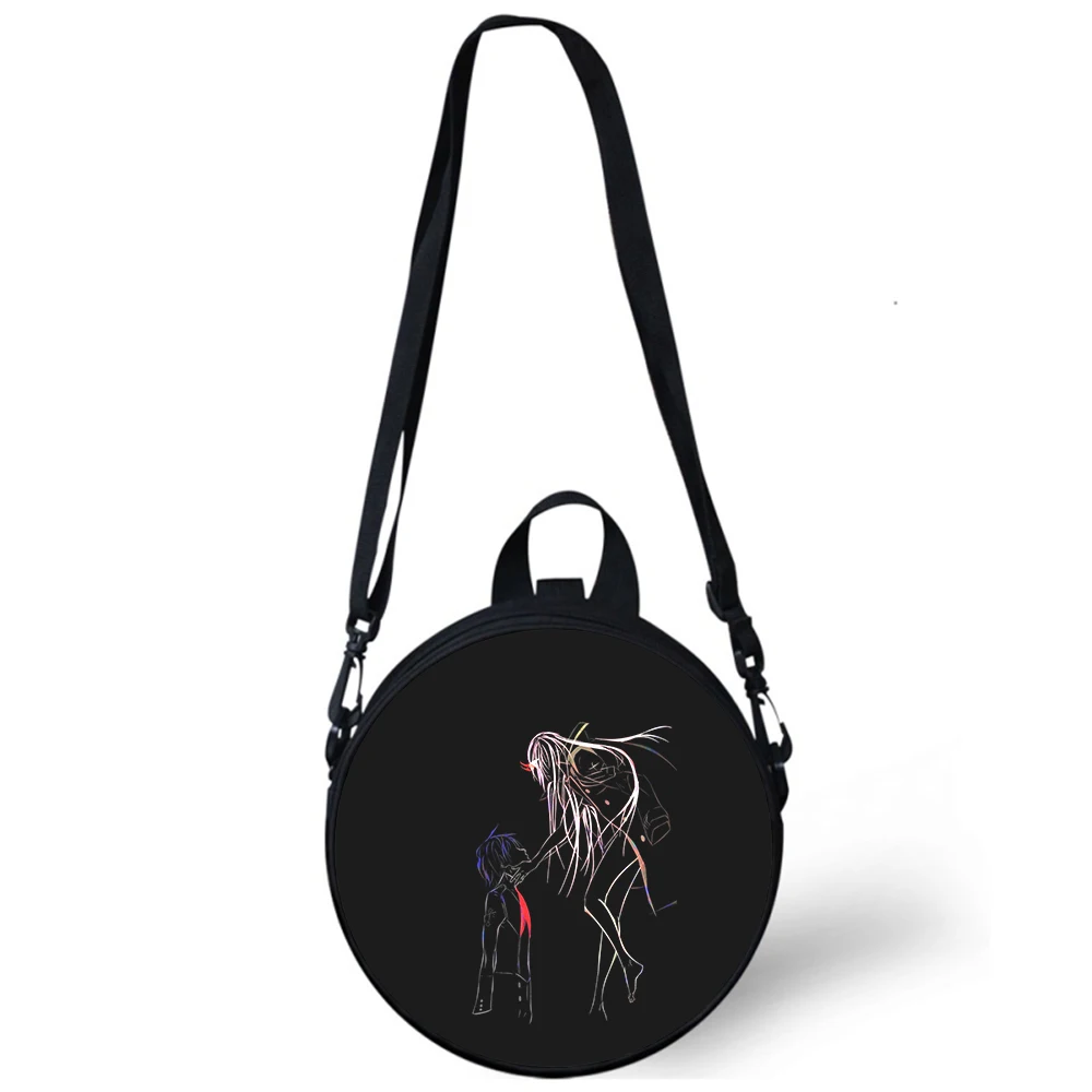 DARLING in the FRANXX Anime Child kindergarten Bag 3D Print Crossbody Shoulder Bags School Women Mini Round Bagpacks Rugtas Bag