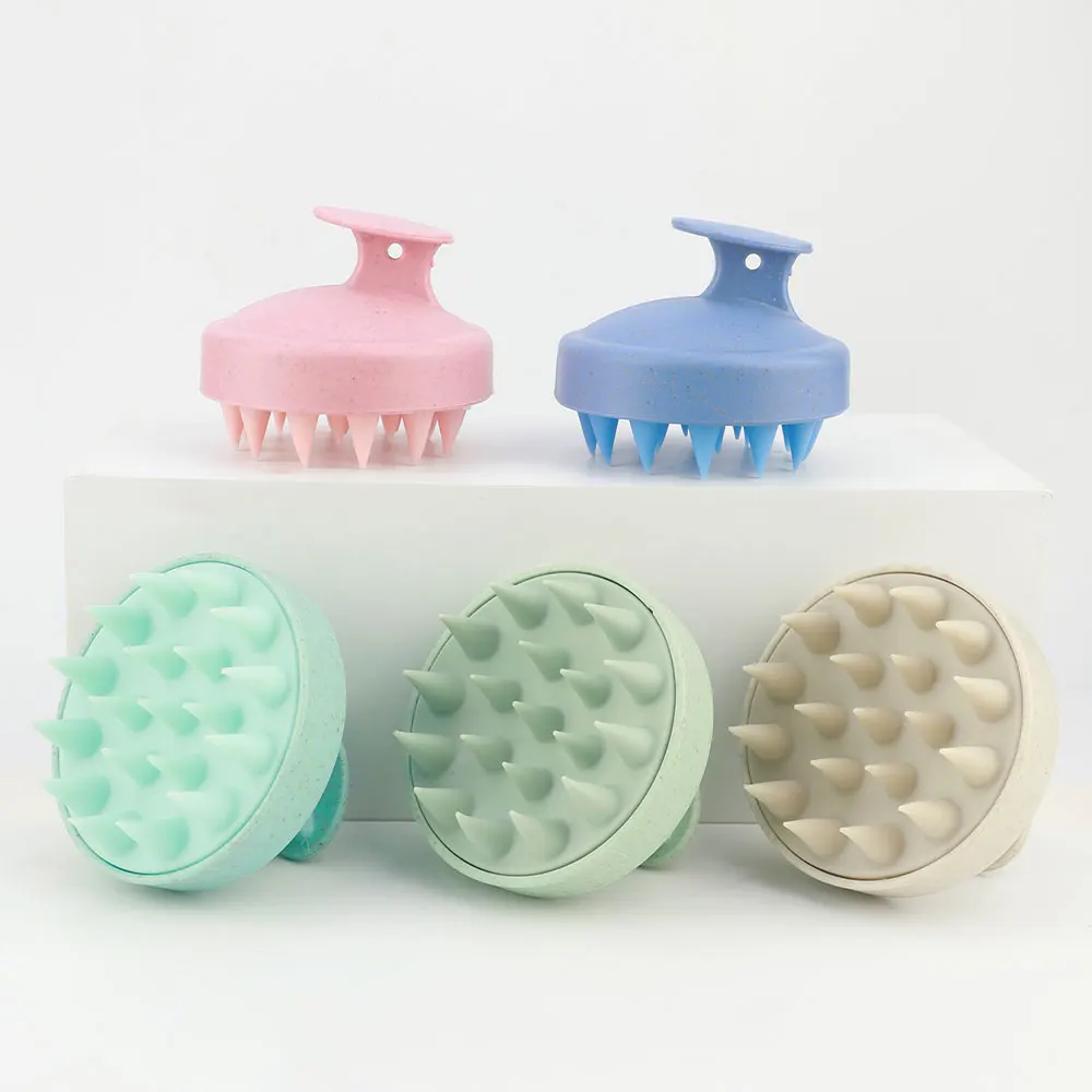 Силиконовый шампунь массажер для волос головы тела кожи массажная щетка