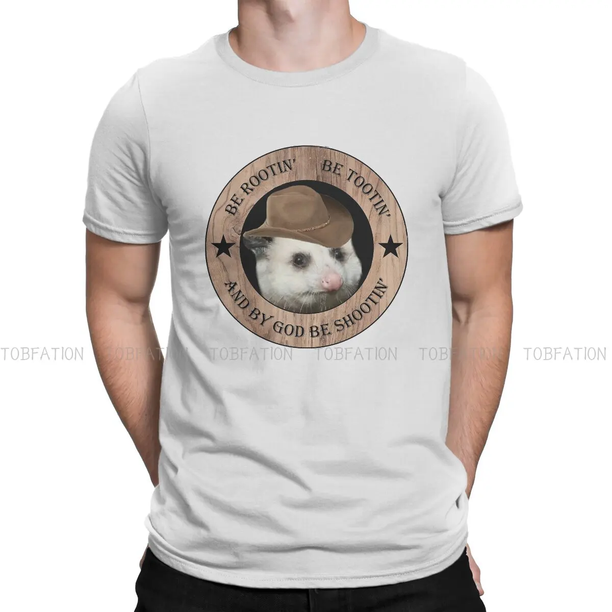 

Rootin Tootin Cowboy Classic Special TShirt Opossum Mouse Animal Comfortable Creative Gift Idea T Shirt Short Sleeve Ofertas