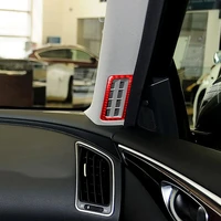 1 pair carbon fiber car a pillar air outlet frame decorative sticker interior trim compatible for q50 q60