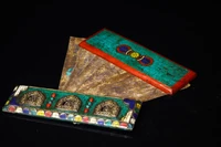 9 tibetan temple collection old wood color tracing mosaic turquoise tibetan buddha scripture chanting buddhist utensils