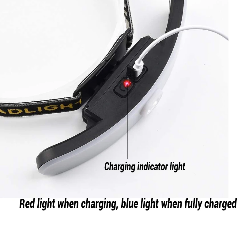 New style COB portable headlamp USB rechargeable outdoor cycling flashlight fishing head lamp red alert bright running | Лампы и