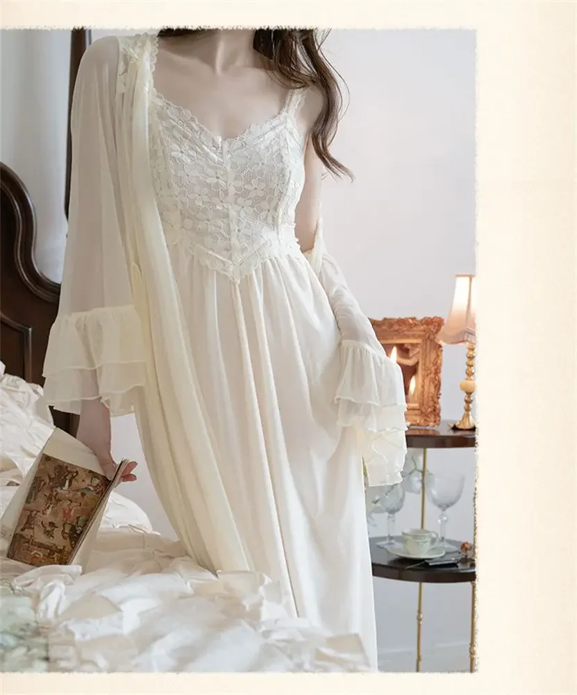 Пикантная женская ночная рубашка кружевные ночные рубашки принцессы винтажная