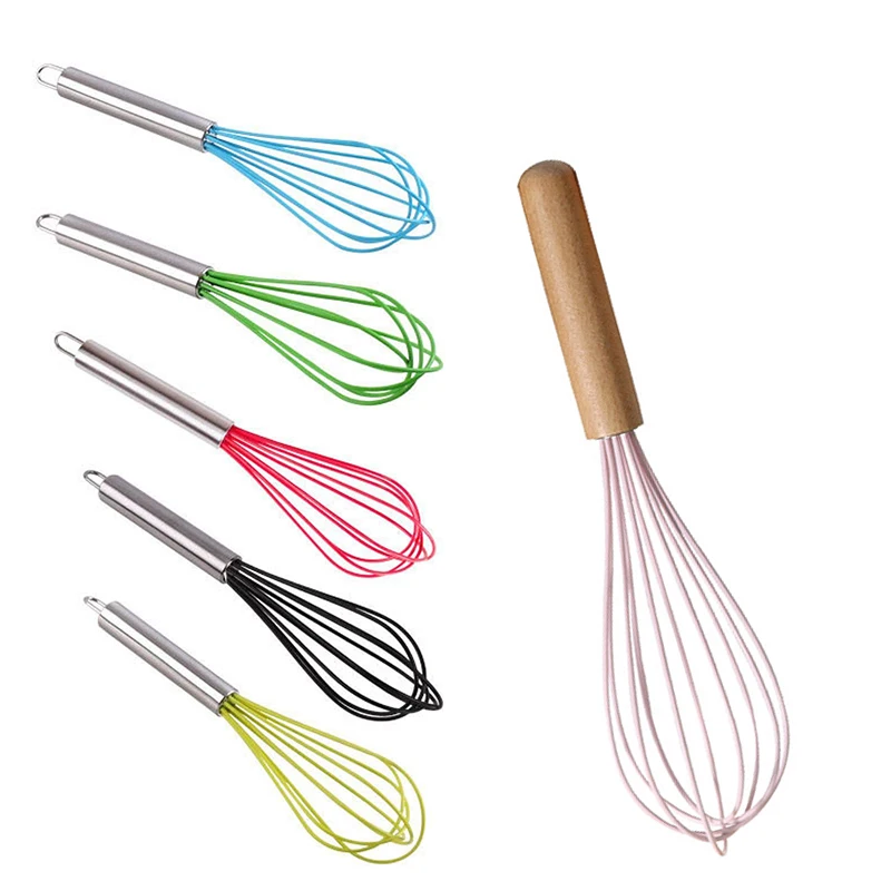 

1 Pcs Egg Beater Silicone Whisk Cream Mixer Egg Tools Hand Egg Mixer Stirring Cooking Foamer Wisk Blender Kitchen Baking Tools