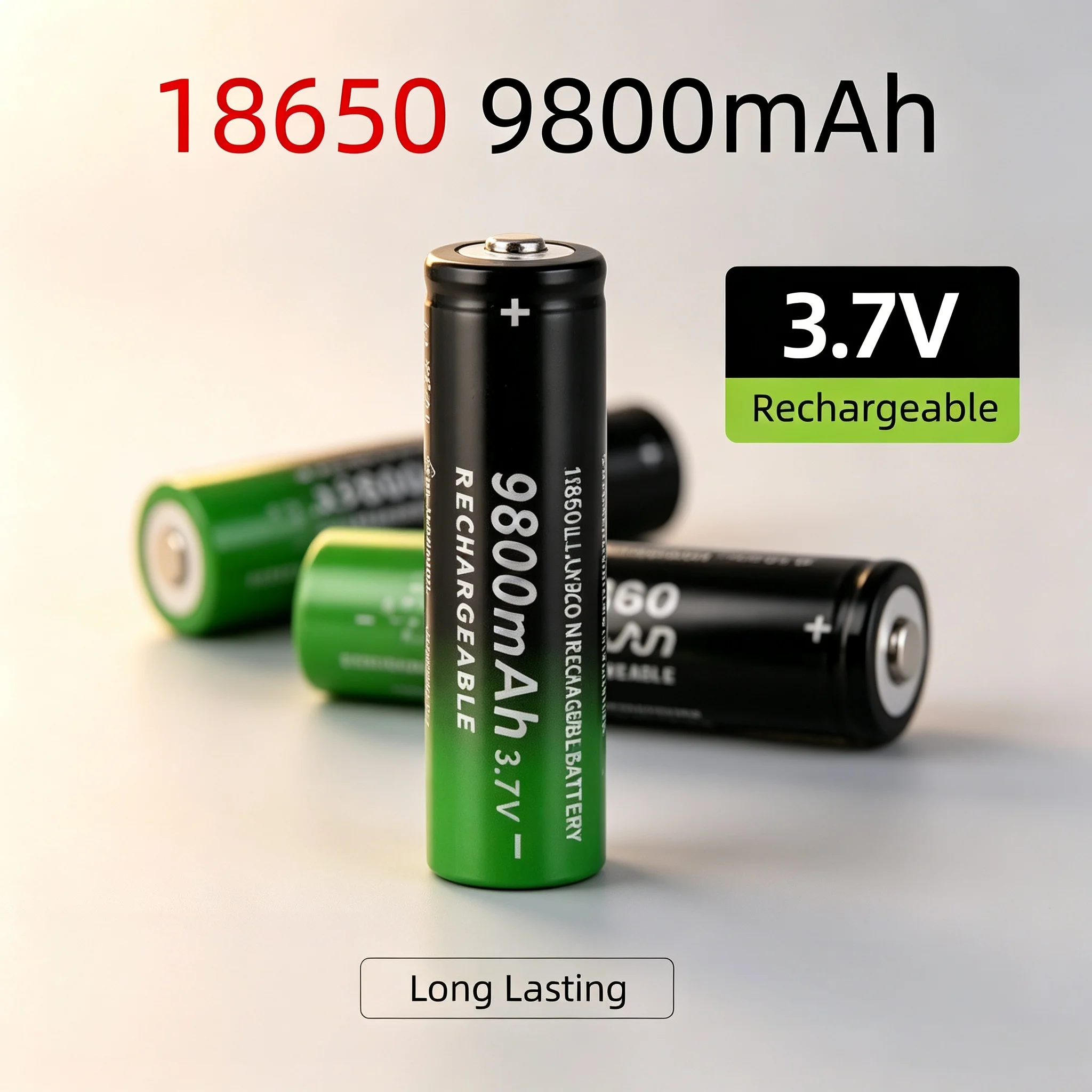Фото Аккумулятор Li-Ion 18650 9800 мАч 3.7В высокого качества для быстрой зарядки, для фонарей, повербанков и вентиляторов, большой емкости №1