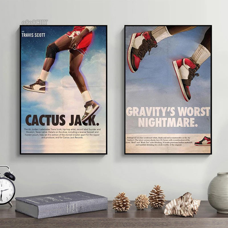 Wall Art Posters Retro Fashion Sneakers Mural For Home Living Room Decoration Pictures