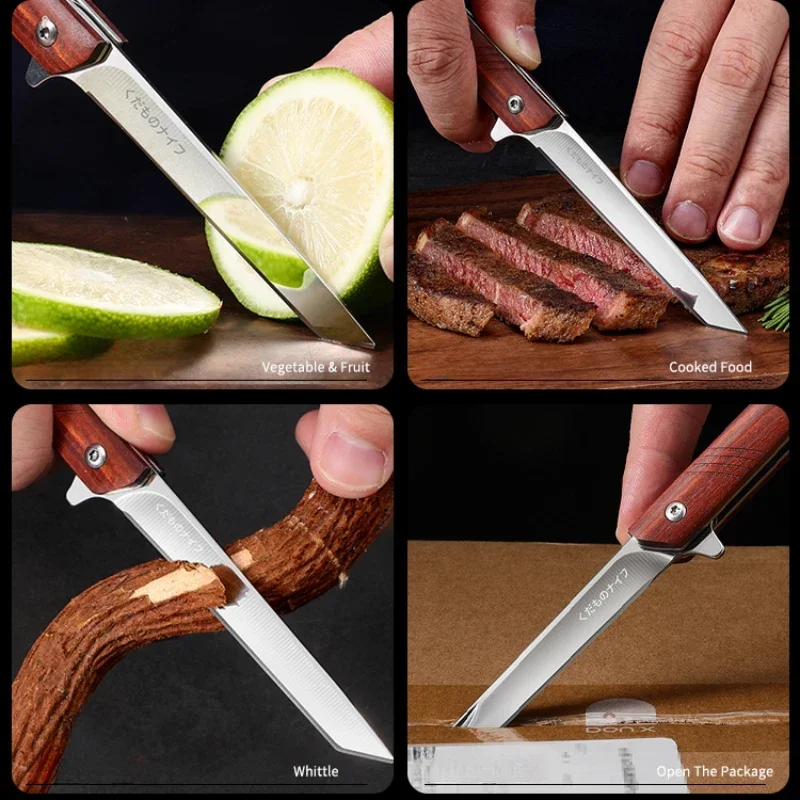 Красный Портативный Складной Кухонный Нож Многофункциональный Миниатюрный Из