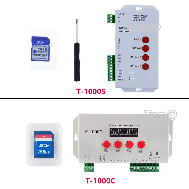 RGB-программа светодиодный контроллер Φ/SD-карта пиксель для WS2812B WS2801 WS2811 APA102