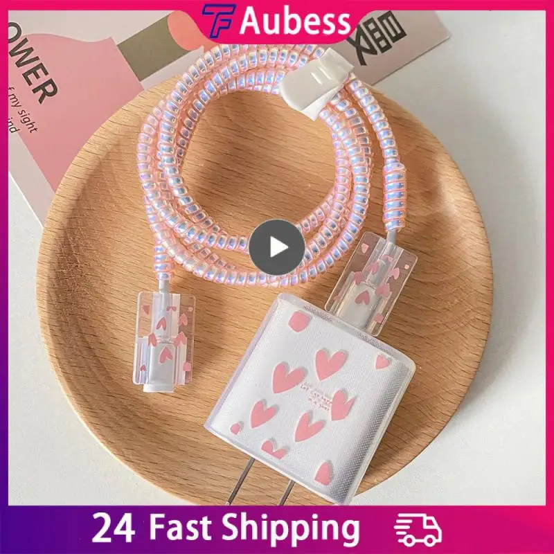 

Charger Head Protective Sleeve Cute 1 Pcs Wire Protector Lightweight Convenient Charging Head Protective Cover For Apple Tpu