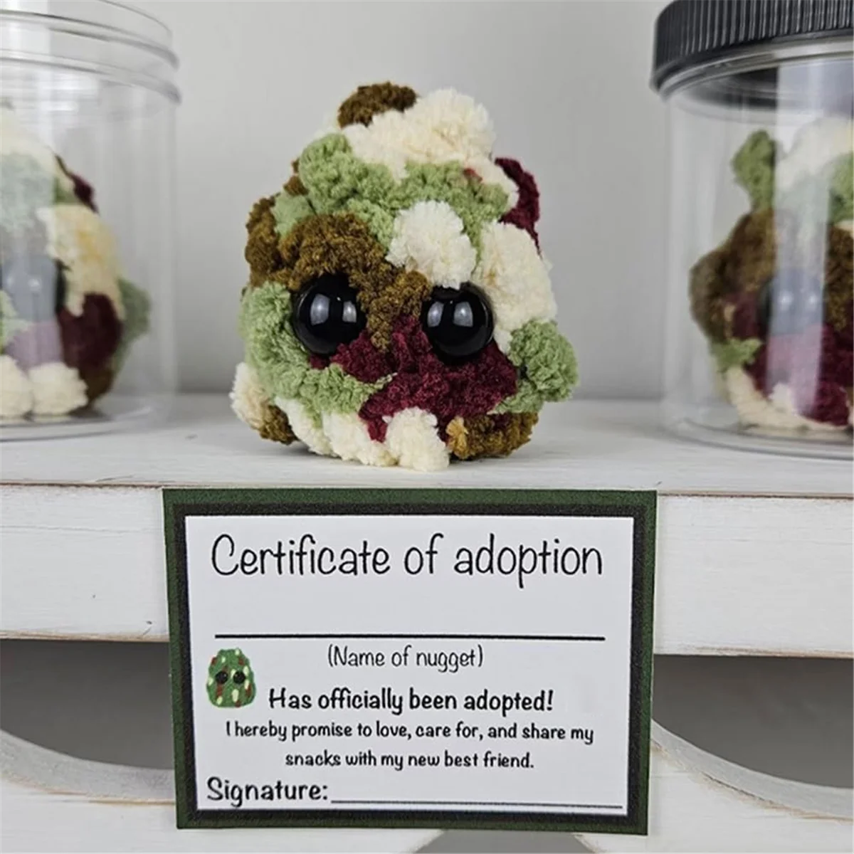 Плюшевые игрушки ручной работы Adopt A Weed Nugget Plushie в банке