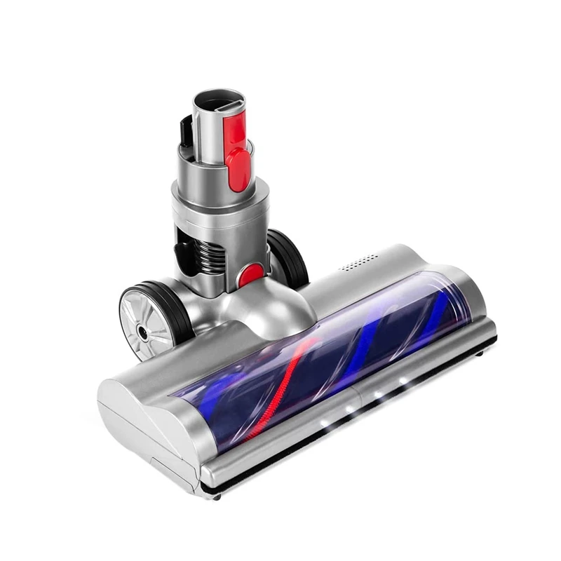 

Turbo Roller Brush Fluffy Floor Head With LED Headlights For Dyson V7 V8 V10 V11 Vacuum Cleaners Parts Rotatable