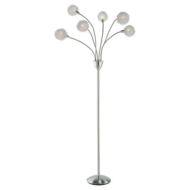 

Pom Pom LED Floor Lamp in Brushed Steel Color