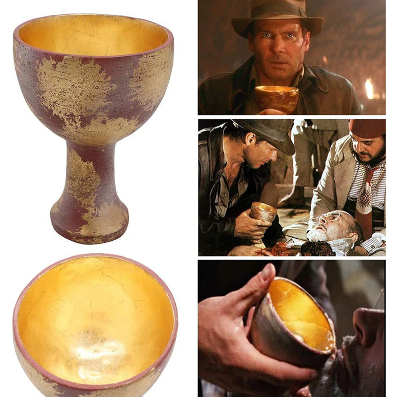 

Indiana Jones Holy Grail Cup Decor Resin Crafts for Halloween Role-Playing Props Decorations for Indiana Jones Fans