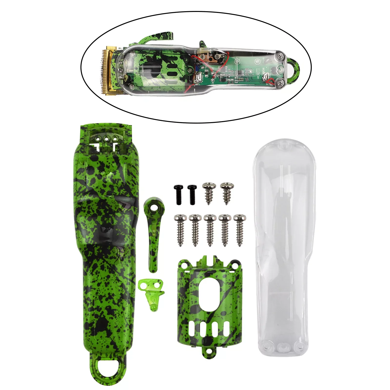 

NEW2023 Camouflage DIY Full Housing Combo Kit Hair Clipper Cover Protective Base Uper Cover for Wahl 8148 8591 Top and Bottom Co