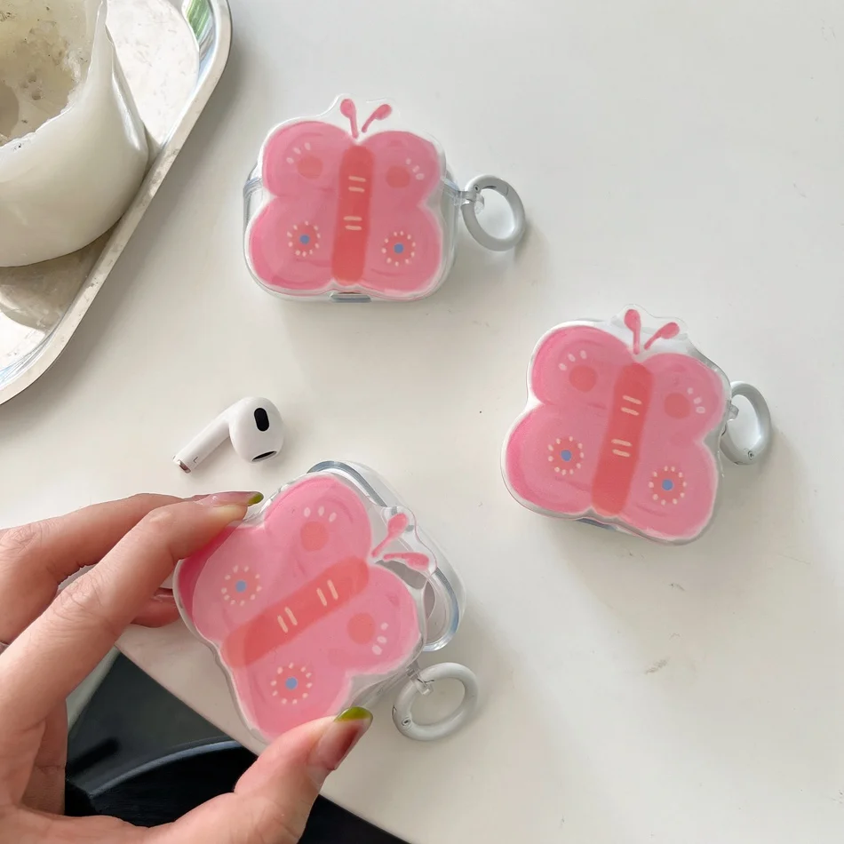

airpod 2 Earphone case Airpods Pro cute Butterfly cartoon Cases for Apple Airpod 3 Protective Cover Soft Shell fundas