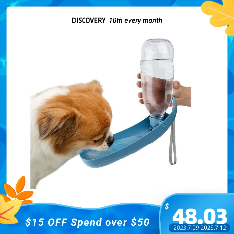 

Dog Water Bottle 550 ml For On the Go Drinking Bowl for Cats Easy to Carry Foldable Dog Water Bottle Outdoor Activities Feeding