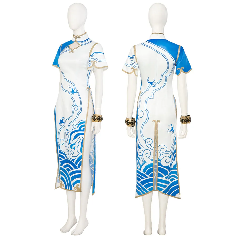 

Chun Li Cosplay Costume Adult Girls Dress Suits Halloween Carnival Disguise Party Costume