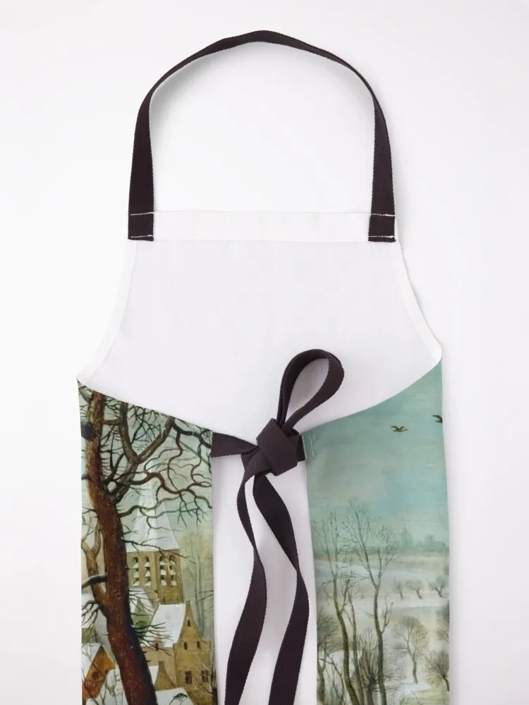 Зимний ландшафт пьестер бругеля для пожилых с коньками и ловушкой птиц фартук