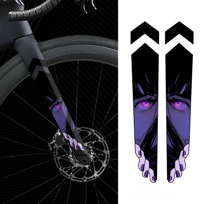 

1 пара JDM красивая девушка глаза дорожный велосипед наклейки на раму MTB велосипед передняя вилка водостойкие DIY ремонт украшения прочные виниловые наклейки