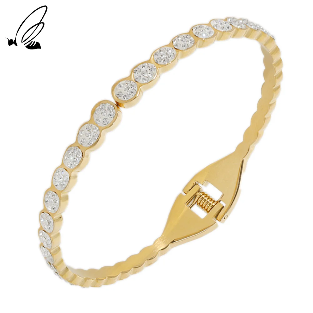 

Stainless Steel Geometry Luxury Cuff Bracelet Plated Gold Gifts For Women Girls Minimalist 2021 Fashion Accessories Jewelry