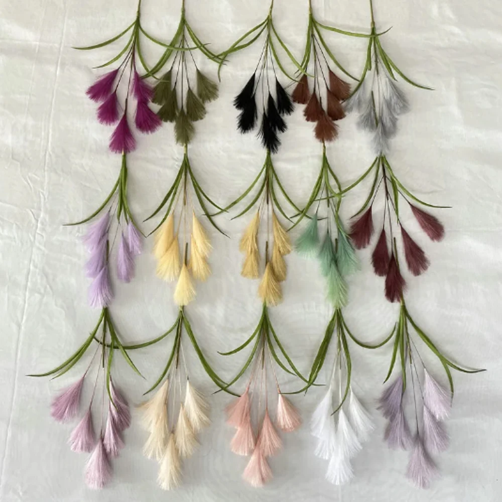 

Home Decor Interior Small Grass Feather Epiphyllum Blossom Reed Wedding Artificial Flower Decoration Photography