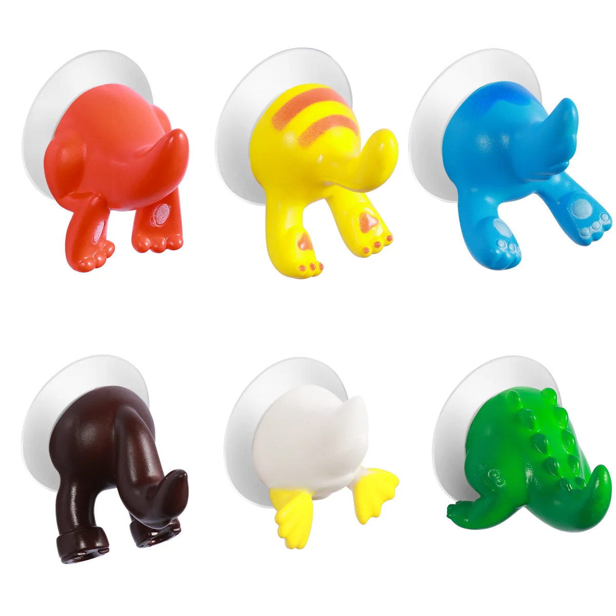 

Hook Wall Animal Decorative Coat Hangers Adhesive Hooks Sucker Beautiful Decor Home