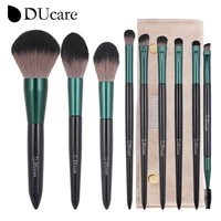 ducare 9pcs makeup brushes set with bag eye shadow foundation powder contour make up brush cosmetic beauty tool kit
