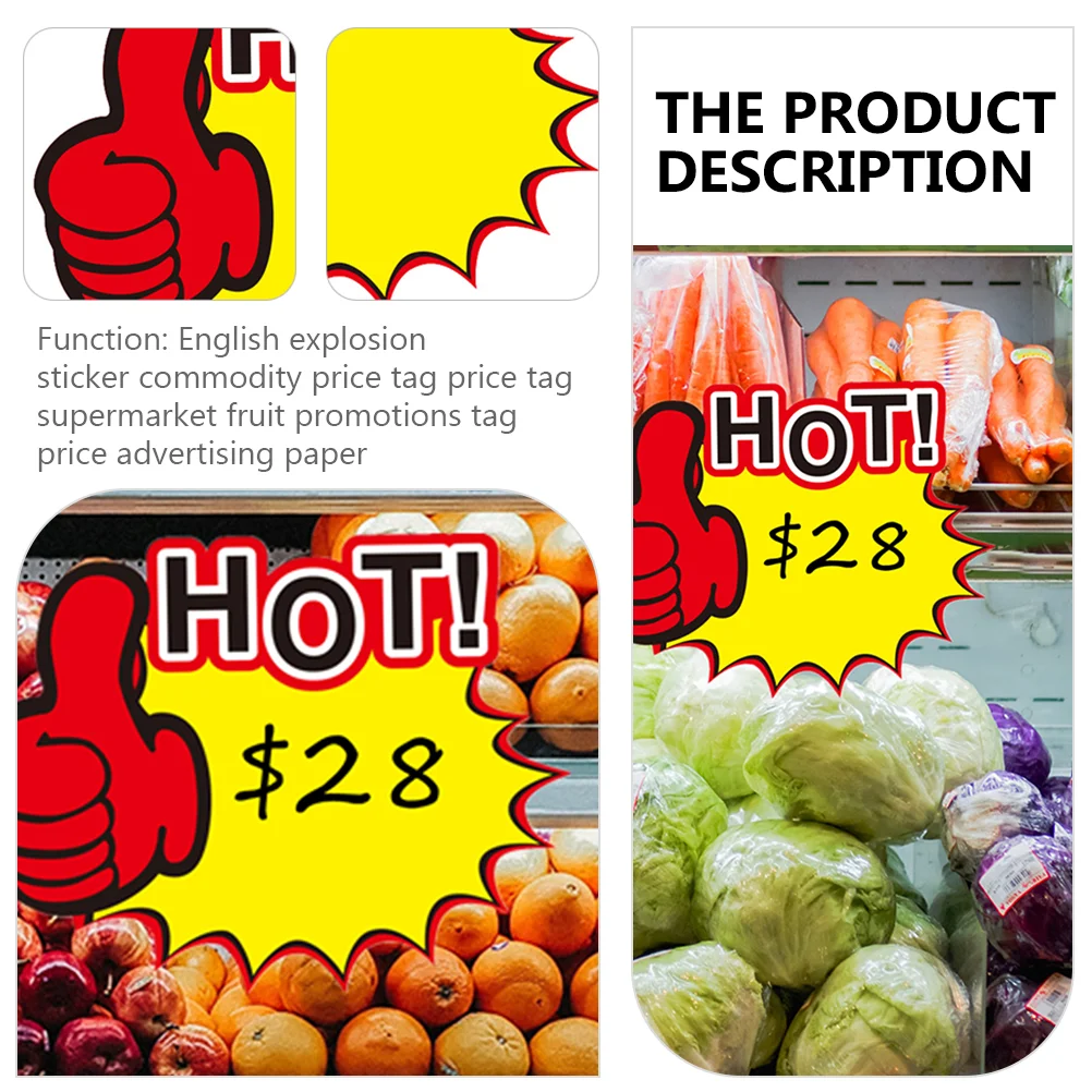 50 шт. товарные ценники наклейки для продажи знаки розничного магазина рекламный