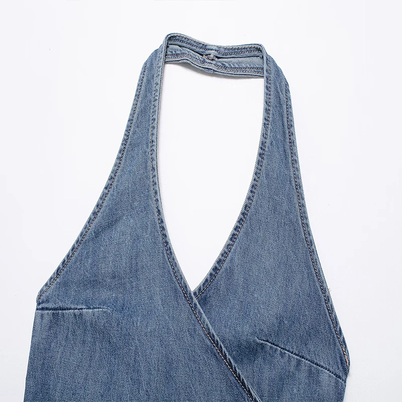 Женский модный короткий топ Koekop с открытой спиной винтажный кружевной дизайн