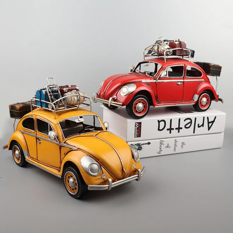 

Beetle Station Wagon Model Miniature ItemsWrought Iron Nostalgic Living Room Ornaments For Home Window Collection Original Gifts