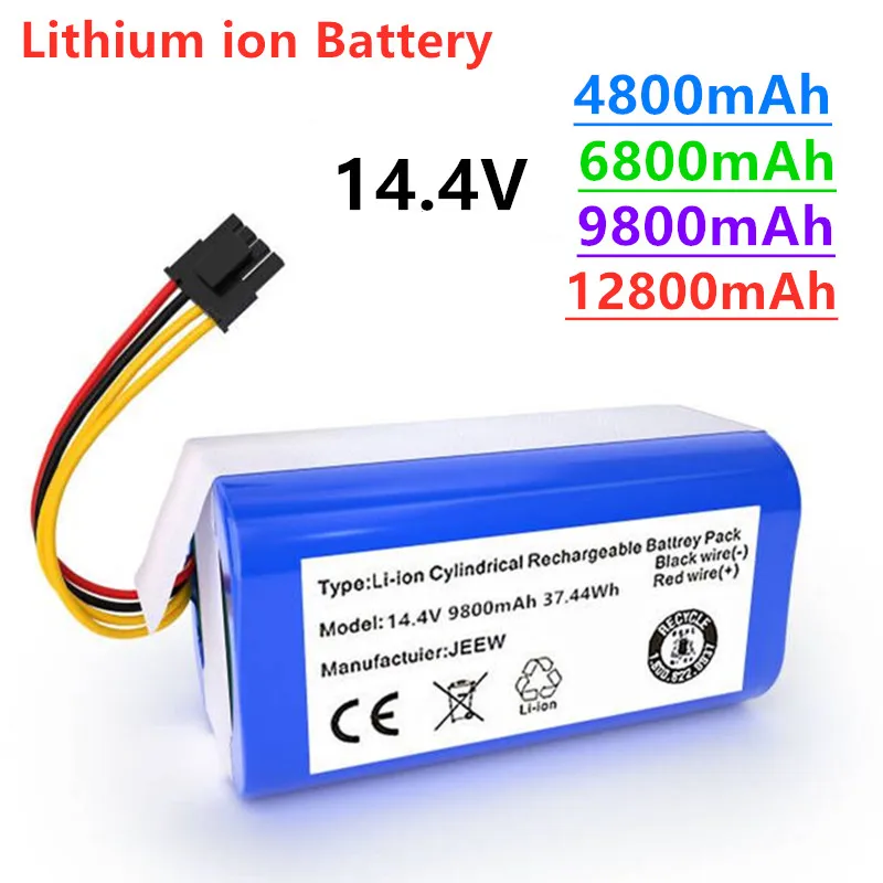 

100% New 14,4v 12800mAh Li-Ion Batterie für Cecotec Conga 1290 1390 1490 1590 Staubsauger Genio deluxe 370 gutrend echo 520