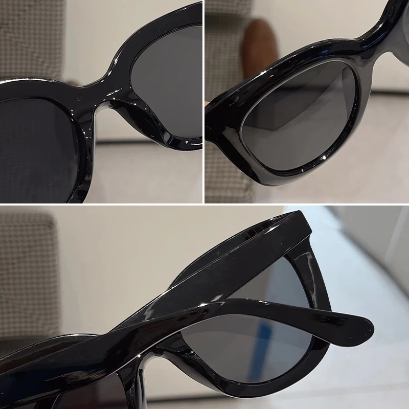 Солнцезащитные очки кошачий глаз женские оверсайз с бабочками Модные Цветные