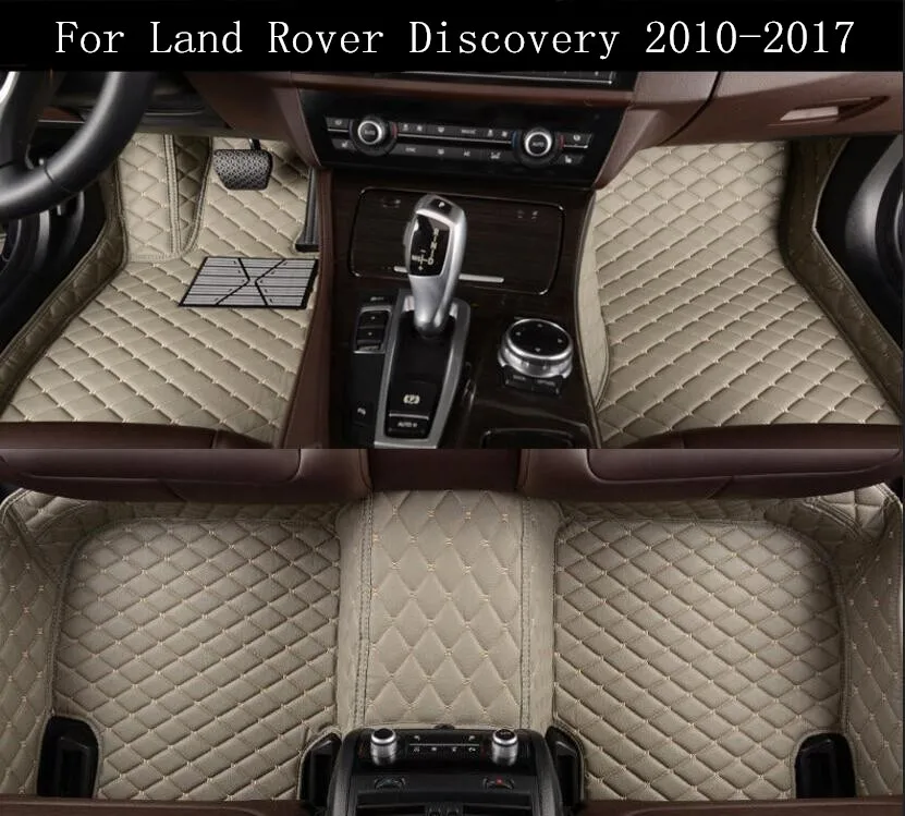 

Автомобильные 3D Роскошные кожаные автомобильные напольные коврики для Land Rover Discovery 2010-2017 EMS Бесплатная доставка