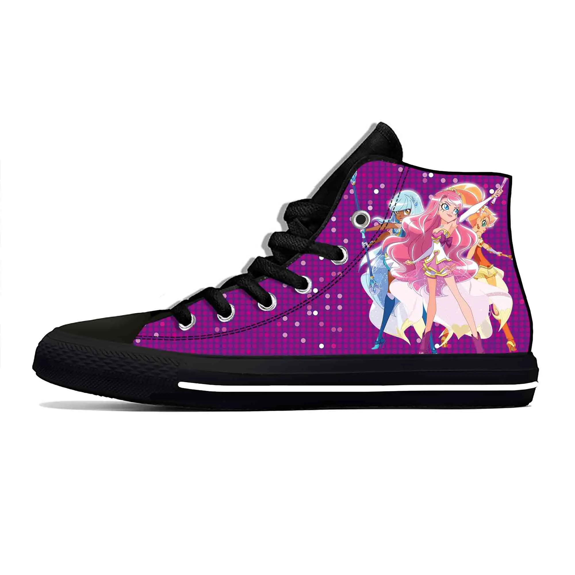 

Rock Anime Cartoon Comic Manga Loli Cute Fashion Casual Cloth Shoes High Top Lightweight Breathable 3D Print Men Women Sneakers