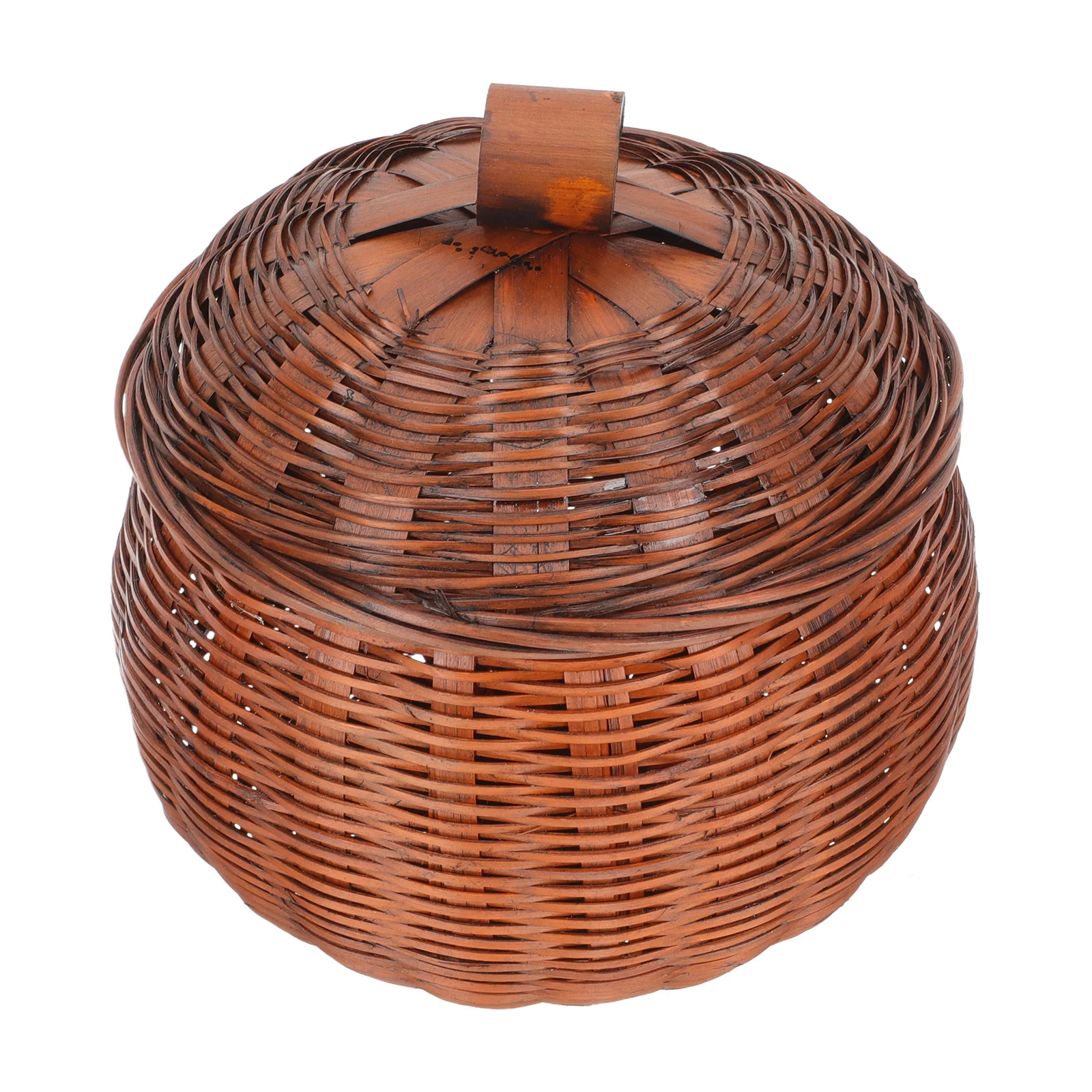 

Basket Egg Storage Fruit Woven Baskets Wicker Rattan Holderbread Lid Round Seagrass Desktop Small Retro Bins Box Bowl Shelf