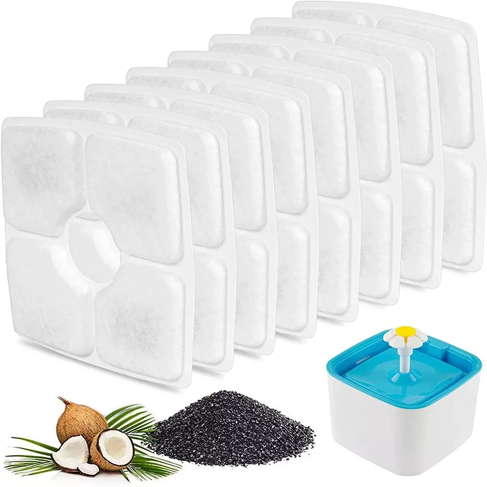 

Replaced Activated Carbon Filter For Cat Water Drinking Fountain Dog Automatic Feeders Replacement Filters Pet Dogs Dispenser