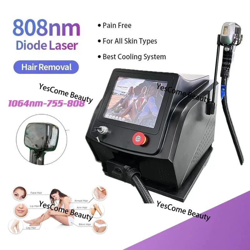 Диодный лазер 808 нм 2000 Вт оборудование для депиляции три длины волны ледяное