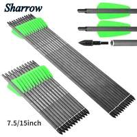 1224 7 5 15 archery carbon arrows spine 400 crossbow shooting arrows bolts fit crossbow mini bow hunting accessories sharrow