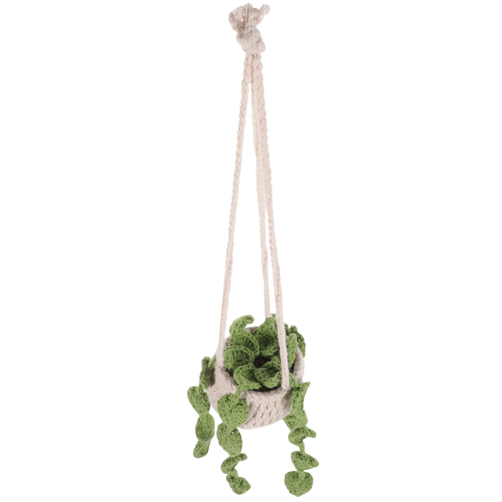 

Crochet Car Mirror Hanging Pendant Decor Decorations Accessories Rear View