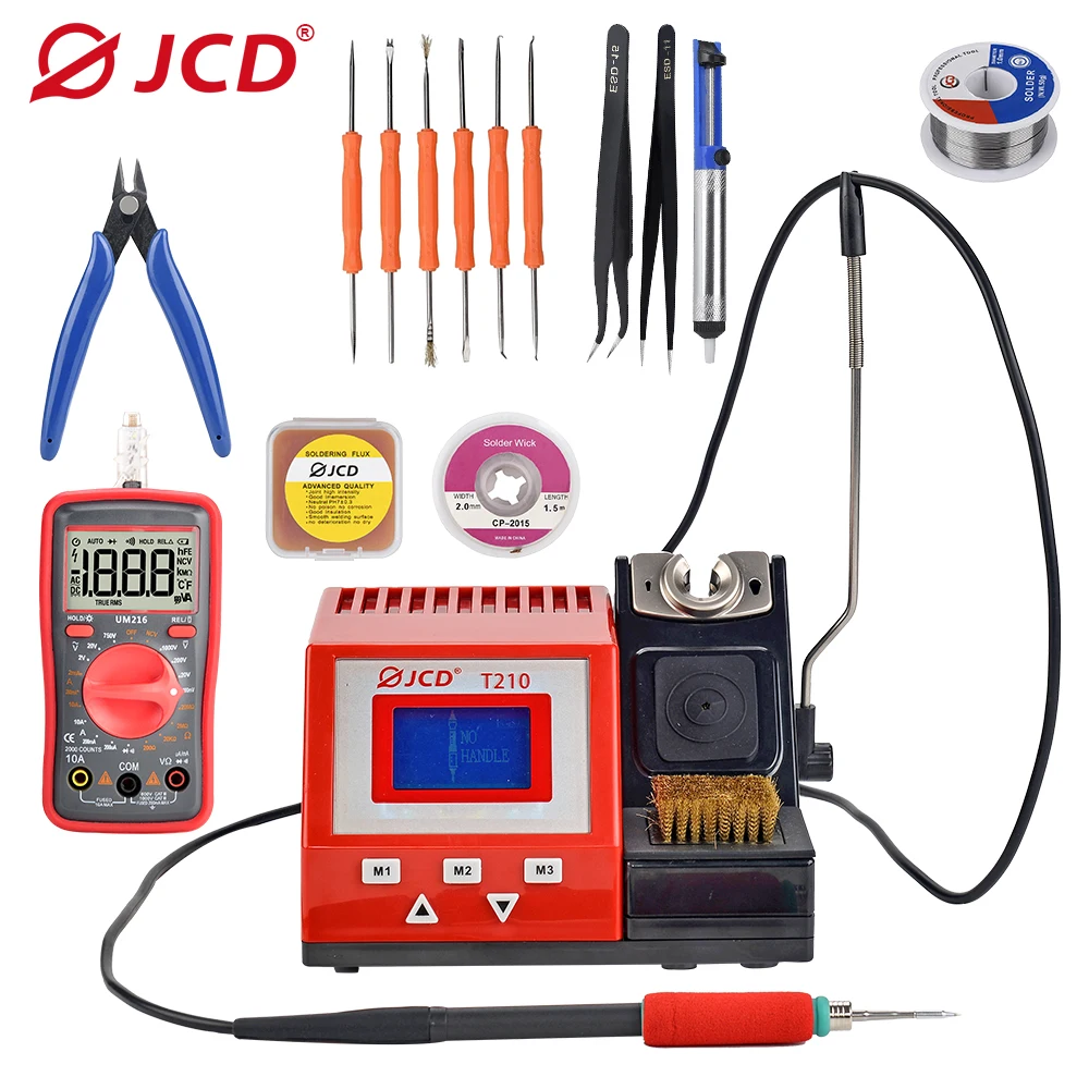 JCD Soldering Station 85W Soldering Iron 1.5S Quick Heating Welding Rework Station for BGA SMD PCB IC Welding Repair Tools T210 enlarge