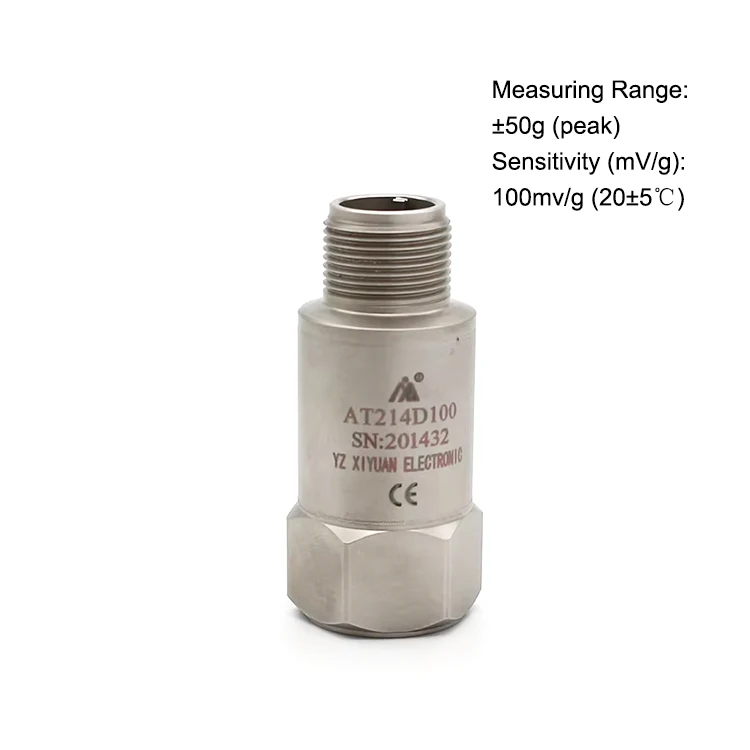 AT214D100 Композитный датчик ускорения вибрации/температуры 100 мВ/г для