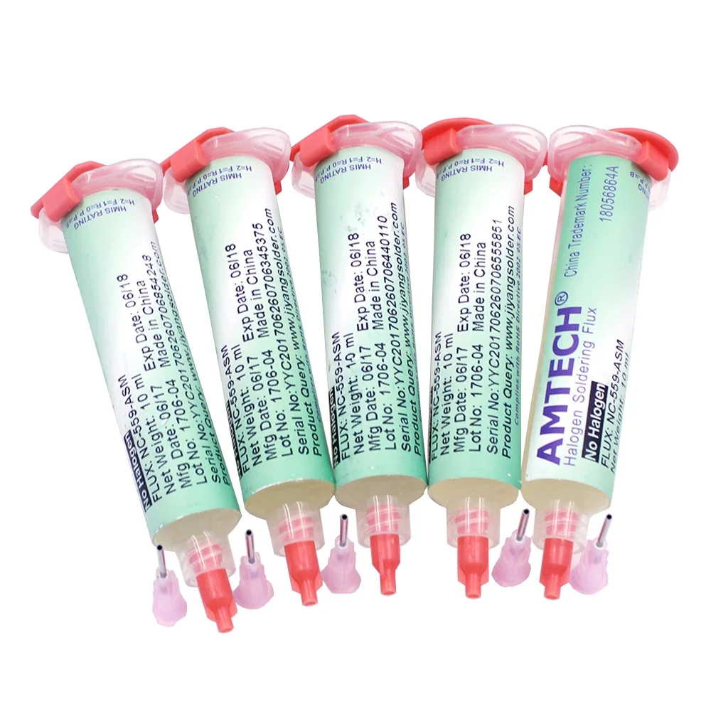 

100% Original AMTECH NC-559-ASM BGA PCB No-Clean Solder Paste Welding Advanced Oil Flux Grease 10cc Soldering Repair Tools C0011