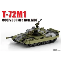 building blocks military warsaw pact t72m1 east germany in cold war camouflage assembly large model tank armored vehicle toys
