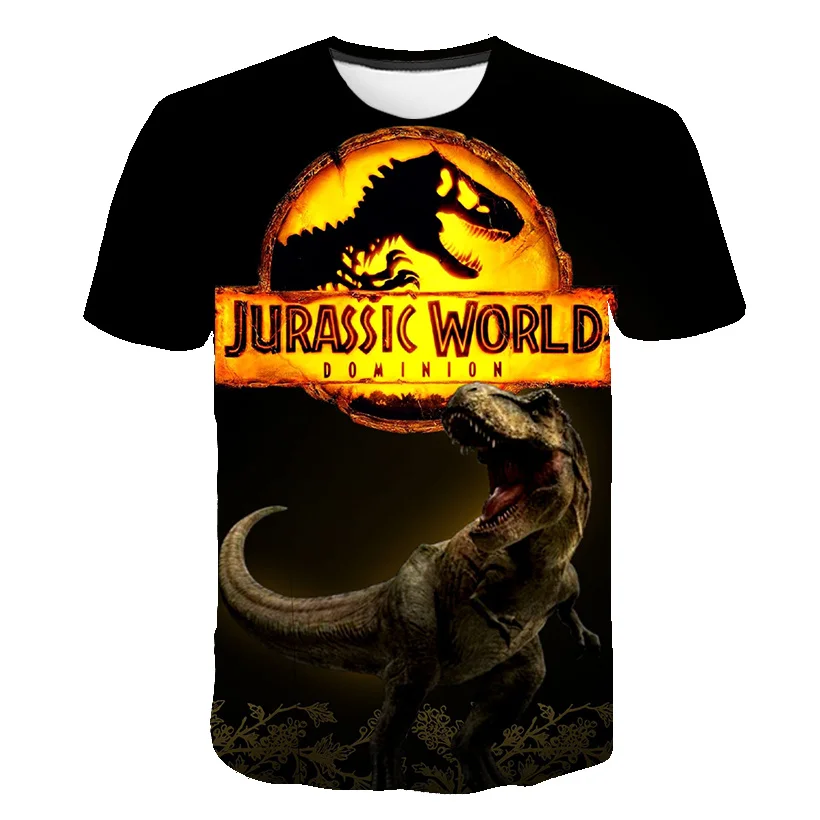 

Cartoon Jurassic World Dominion T Shirts Kids Boys Girls 2022 New Summer Short Sleeves Tees Tops Loose Casual T-Shirts ClothingC