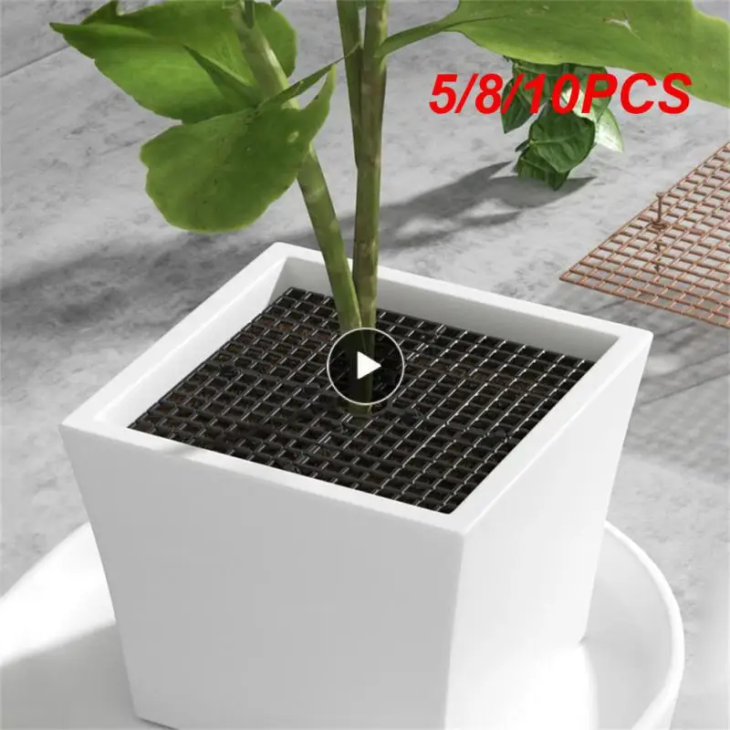 

5/8/10PCS Plants Protector Durable Safety Flower Pot Grid Multi-use Useful Flower Pot Cover Garden Protection Mesh Covers Square