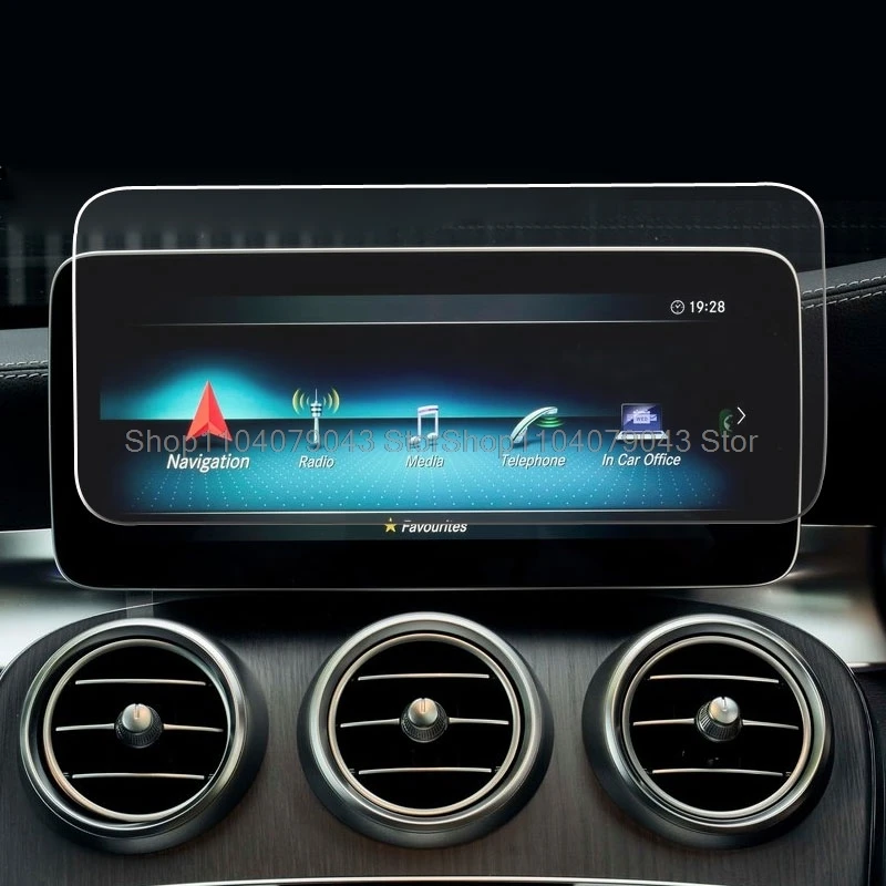 

Защитная пленка из закаленного стекла для Mercedes Benz C-class W205 W204 C180 C200 C260 2019-2021 10,25 дюймов автомобильная GPS-навигация